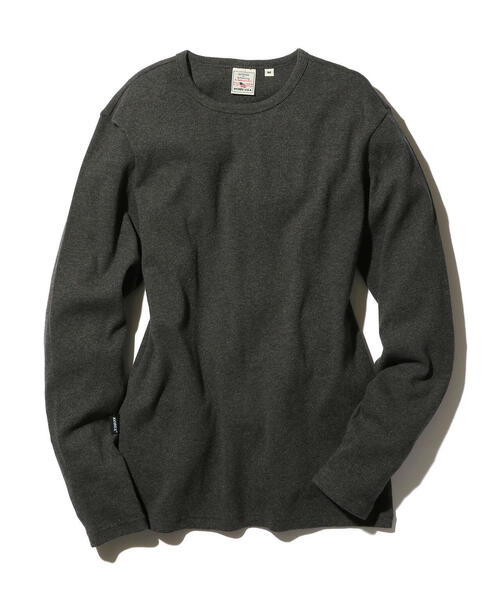 AVIREX(アヴィレックス)の「《DAILY/デイリー》MINI WAFFLE CREW-NECK L/S T-SHIRT/ ミニワッフル クルーネック 長袖Tシャツ デイリーウェア / AVIREX / アヴィレックス(Tシャツ/カットソー・メンズ・ホワイト/ブラック/チャコール・LARGE/MEDIUM/SMALL/X-LARGE)」の5枚目の写真