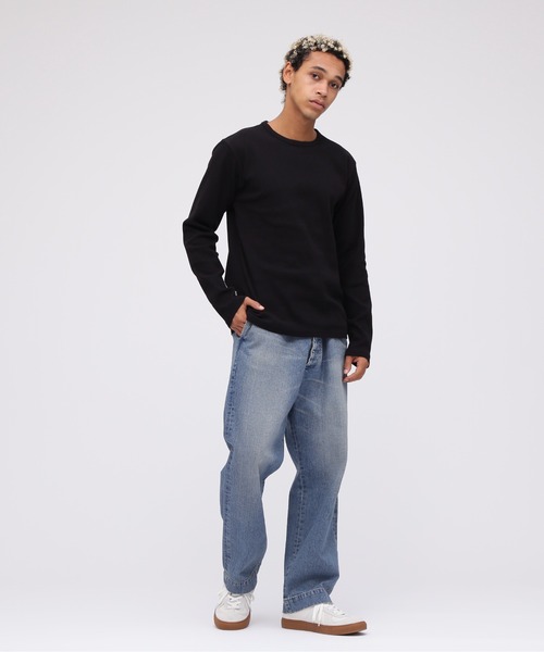 DAILY/デイリー》MINI WAFFLE CREW-NECK L/S T-SHIRT/ ミニ