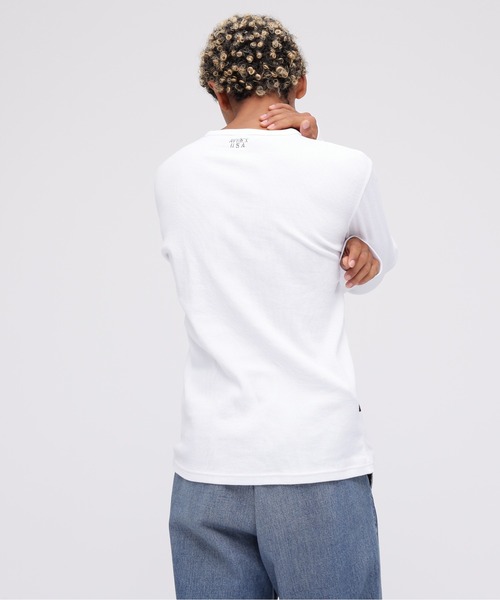AVIREX(アヴィレックス)の「《DAILY/デイリー》MINI WAFFLE CREW-NECK L/S T-SHIRT/ ミニワッフル クルーネック 長袖Tシャツ デイリーウェア / AVIREX / アヴィレックス(Tシャツ/カットソー・メンズ・ホワイト/ブラック/チャコール・LARGE/MEDIUM/SMALL/X-LARGE)」の11枚目の写真