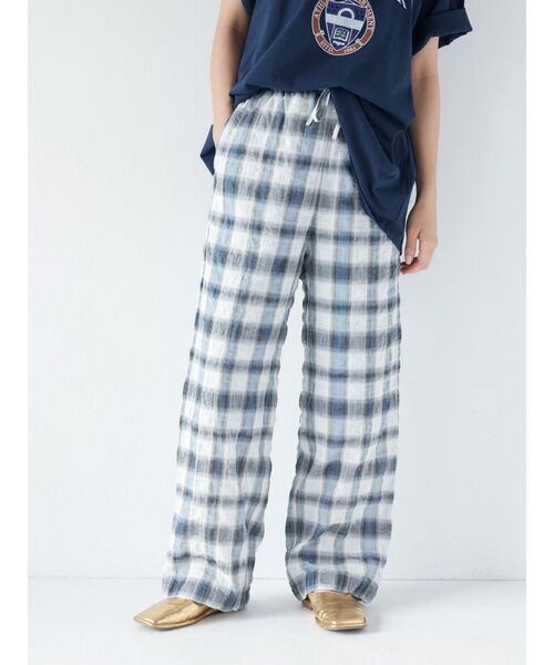 Ungrid（アングリッド）の「チェックラフパンツ（その他パンツ・レディース・ブルー/オレンジ・FREE）」の3枚目の写真