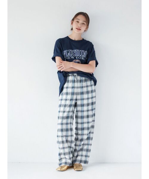 Ungrid（アングリッド）の「チェックラフパンツ（その他パンツ・レディース・ブルー/オレンジ・FREE）」の6枚目の写真