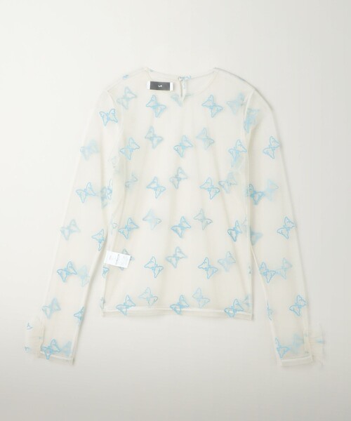 PoI（ポイ）の「＜PoI＞TULLE BUTTERFLY カットソー（Tシャツ/カットソー・レディース・ライトブルー/ブラック・FREE）」の3枚目の写真