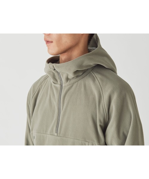 Snow Peak(スノーピーク)の「Snow Peak / Micro Fleece Half Zip Hoodie フリース フーディー(その他アウター・メンズ・カーキ/グレー/ブラック・S/M/L/XL/1)」の10枚目の写真