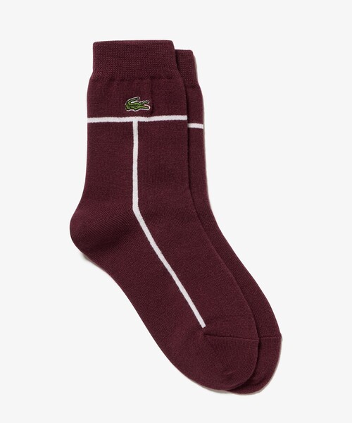 LACOSTE（ラコステ）の「コートラインクルーソックス 22-24cm（ソックス/靴下・レディース・グリーン/ダークネイビー/ワイン/オフホワイト・24.0cm）」の4枚目の写真