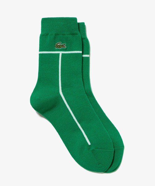 LACOSTE（ラコステ）の「コートラインクルーソックス 22-24cm（ソックス/靴下・レディース・グリーン/ダークネイビー/ワイン/オフホワイト・24.0cm）」の3枚目の写真