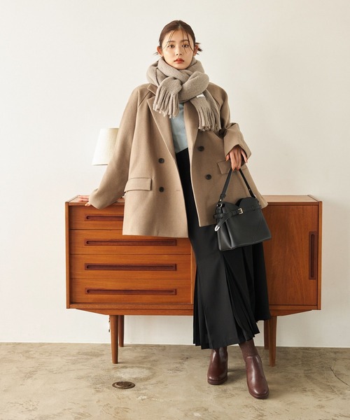 mysty woman（ミスティウーマン）の「スパンコールラメ2WAYプルオーバー　152004（カーディガン/ボレロ・レディース・ブラック/ライトブルー/オフホワイト・FREE）」の5枚目の写真