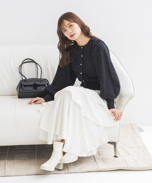 mysty woman（ミスティウーマン）の「スパンコールラメ2WAYプルオーバー　152004（カーディガン/ボレロ・レディース・ブラック/ライトブルー/オフホワイト・FREE）」の11枚目の写真