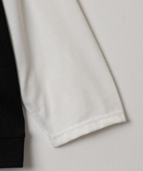 BROWNY(ブラウニー)の「BROWNY/フェイクレイヤードモックネックベストロンT(Tシャツ/カットソー・メンズ・ベージュ/チャコール・MEDIUM/LARGE)」の5枚目の写真