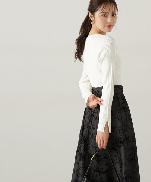 PROPORTION BODY DRESSING(プロポーションボディドレッシング)の「ハートカットアイレットリブニット / 1214270002(ニット/セーター・レディース・ホワイト/レッド/パープル・SMALL/MEDIUM)」の13枚目の写真
