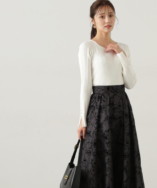 PROPORTION BODY DRESSING(プロポーションボディドレッシング)の「ハートカットアイレットリブニット / 1214270002(ニット/セーター・レディース・ホワイト/レッド/パープル・SMALL/MEDIUM)」の15枚目の写真