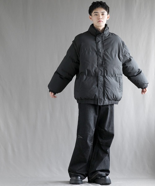 aimoha(アイモハ)の「【aimoha neo】2 Way Spectrum Windproof Puffer Jacket(ダウンジャケット/コート・メンズ・パープル/グリーン/ブラック/ライトベージュ・MEDIUM/LARGE/X-LARGE/XX-LARGE/XXX-LARGE)」の9枚目の写真