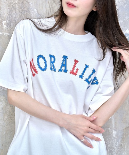 【Nora Lily】NL College Logo T-Shirt(UNISEX)（Tシャツ/カットソー）｜Nora Lily（ノラリリー）