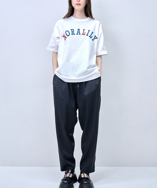 Nora Lily(ノラリリー)の「【Nora Lily】NL College Logo T-Shirt(UNISEX)(Tシャツ/カットソー・メンズ・ホワイト/ダークグリーン/ネイビー・LARGE)」の19枚目の写真