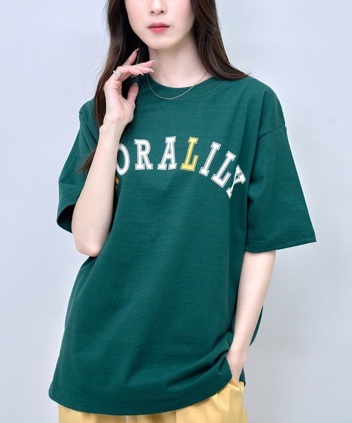 Nora Lily(ノラリリー)の「【Nora Lily】NL College Logo T-Shirt(UNISEX)(Tシャツ/カットソー・メンズ・ホワイト/ダークグリーン/ネイビー・LARGE)」の11枚目の写真