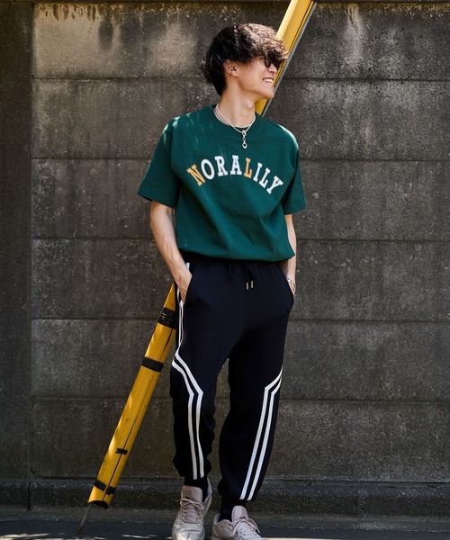 Nora Lily(ノラリリー)の「【Nora Lily】NL College Logo T-Shirt(UNISEX)(Tシャツ/カットソー・メンズ・ホワイト/ダークグリーン/ネイビー・LARGE)」の10枚目の写真