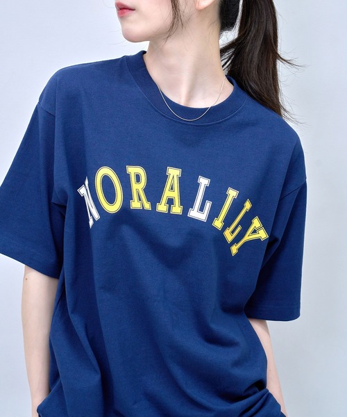 Nora Lily(ノラリリー)の「【Nora Lily】NL College Logo T-Shirt(UNISEX)(Tシャツ/カットソー・メンズ・ホワイト/ダークグリーン/ネイビー・LARGE)」の8枚目の写真