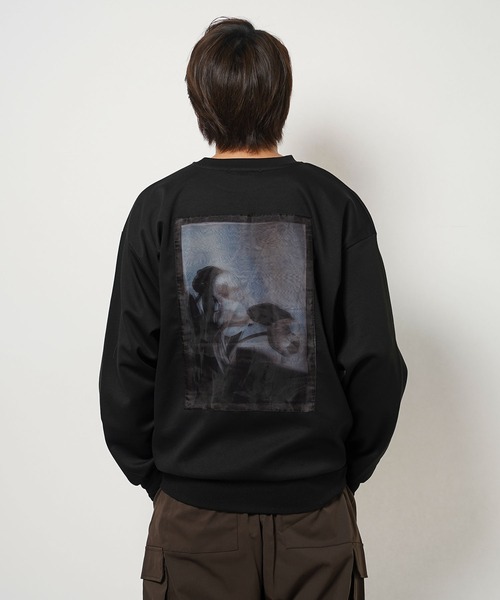 フラワーグラフィック オーガンジーPT スウェット / Flower Graphic Organza Punch Sweatshirt（スウェット）｜1111clothing（ワンフォークロージング）