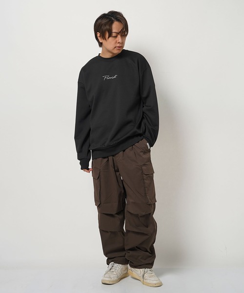 フラワーグラフィック オーガンジーPT スウェット / Flower Graphic Organza Punch Sweatshirt（スウェット）｜1111clothing（ワンフォークロージング）