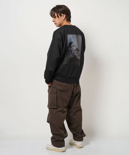 フラワーグラフィック オーガンジーPT スウェット / Flower Graphic Organza Punch Sweatshirt（スウェット）｜1111clothing（ワンフォークロージング）