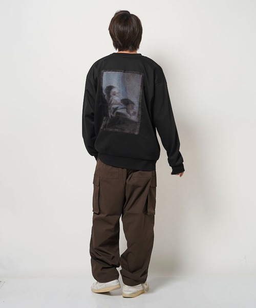 フラワーグラフィック オーガンジーPT スウェット / Flower Graphic Organza Punch Sweatshirt（スウェット）｜1111clothing（ワンフォークロージング）