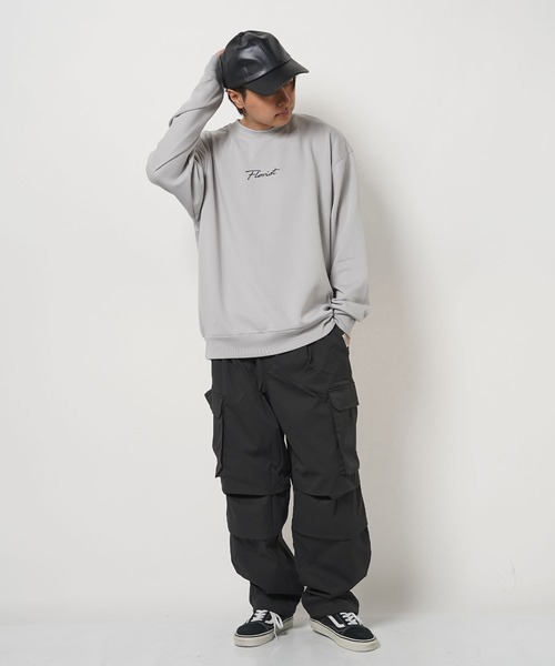 フラワーグラフィック オーガンジーPT スウェット / Flower Graphic Organza Punch Sweatshirt（スウェット）｜1111clothing（ワンフォークロージング）