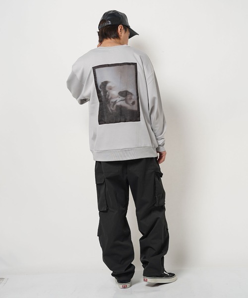 フラワーグラフィック オーガンジーPT スウェット / Flower Graphic Organza Punch Sweatshirt（スウェット）｜1111clothing（ワンフォークロージング）