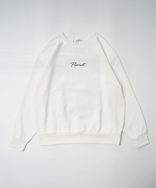 フラワーグラフィック オーガンジーPT スウェット / Flower Graphic Organza Punch Sweatshirt（スウェット）｜1111clothing（ワンフォークロージング）