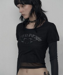 SETUPEXE（セットアップイーエックスイー）の「SETUP EXE／メッシュレイヤードロンT（Tシャツ/カットソー）」