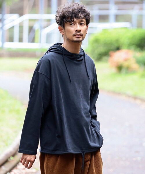 B:MING by BEAMS（ビーミングバイビームス）の「ビッグ スモック パーカ（パーカー・メンズ・ブラック/ベージュ・S/L/XL/M）」の8枚目の写真