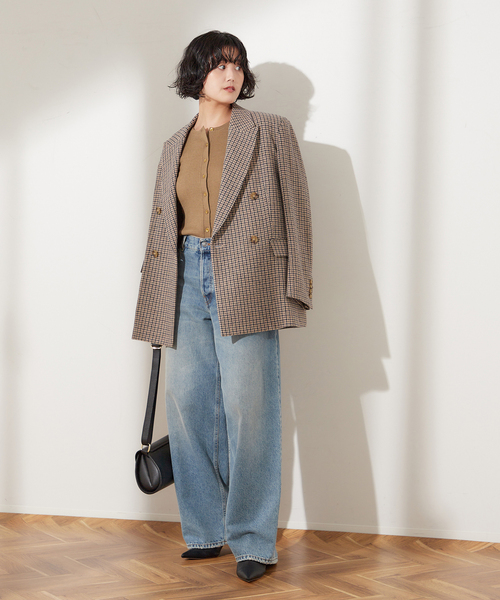 journal standard L'essage(ジャーナルスタンダードレサージュ)の「リブカーディガン(カーディガン/ボレロ・レディース・グレー/キャメル/ネイビー・FREE)」の9枚目の写真