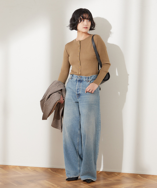 journal standard L'essage(ジャーナルスタンダードレサージュ)の「リブカーディガン(カーディガン/ボレロ・レディース・グレー/キャメル/ネイビー・FREE)」の10枚目の写真