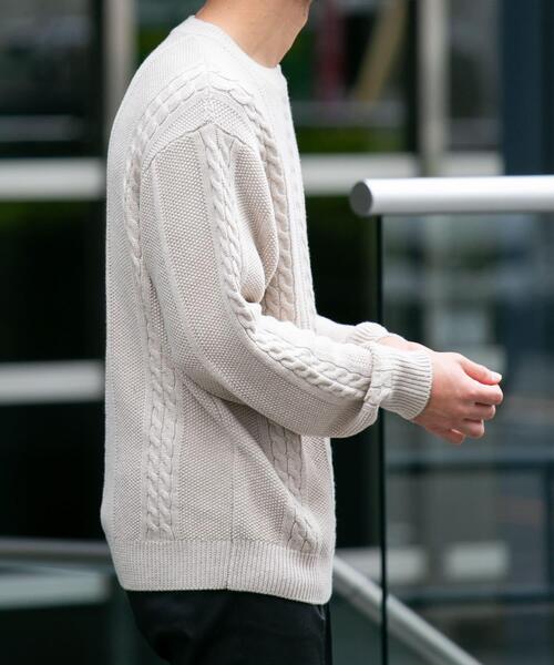 セール】『WEB限定』『XLサイズあり』メリノウールケーブルニット