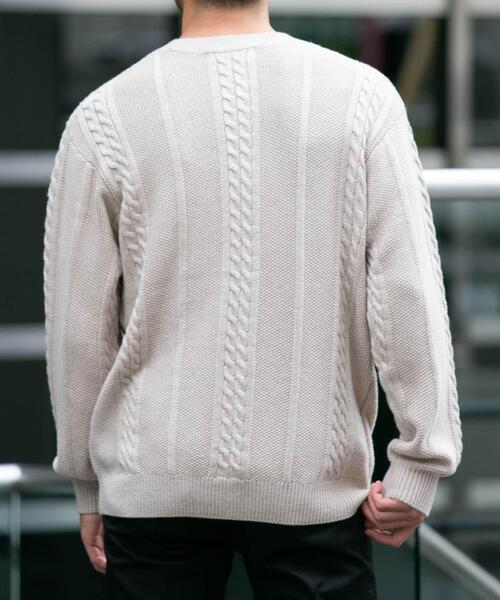 セール】『WEB限定』『XLサイズあり』メリノウールケーブルニット