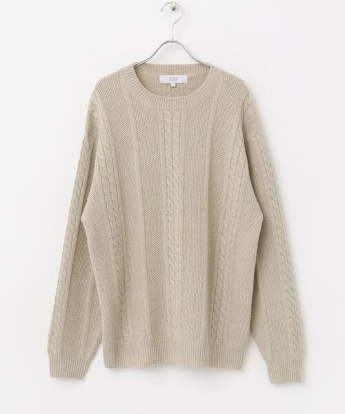 セール】『WEB限定』『XLサイズあり』メリノウールケーブルニット