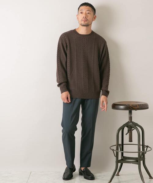 セール】『WEB限定』『XLサイズあり』メリノウールケーブルニット