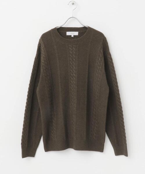セール】『WEB限定』『XLサイズあり』メリノウールケーブルニット