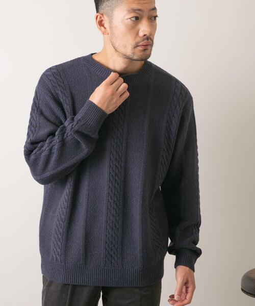 セール】『WEB限定』『XLサイズあり』メリノウールケーブルニット