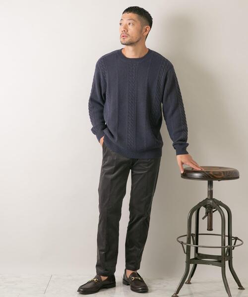 最終価格　定価4,6万ロッソプーロエストネーション別注メリノウールケーブルニット 最終価格 定価4,6万ロッソプーロエストネーション別注メリノウール