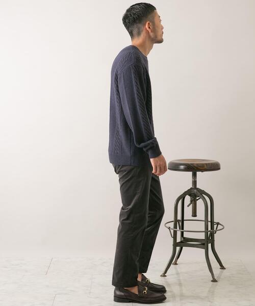 URBAN RESEARCH ROSSO MEN(アーバンリサーチロッソメン)の「『WEB限定』『XLサイズあり』メリノウールケーブルニット(ニット/セーター・メンズ・ダークブラウン/ブルー系その他/アイボリー・SMALL/MEDIUM/LARGE/X-LARGE)」の22枚目の写真