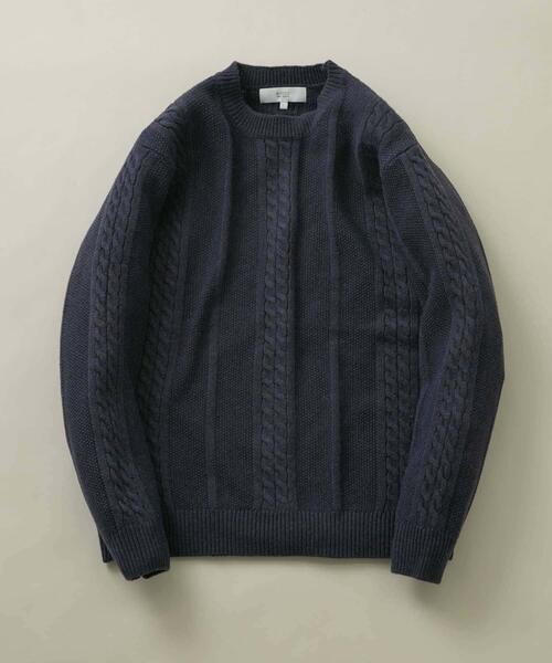 BRIEFING2024年新作未使用メリノウールセーターMチャコールメンズ、 セール】『WEB限定』『XLサイズあり』メリノウールケーブルニット