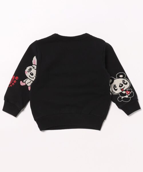 HYSTERIC MINI(ヒステリックミニ)の「MY FIRST HYSTERIC LOVELYFRIENDS裏毛トレーナー(スウェット・キッズ・ライトグレー/ブラック・90/80)」の3枚目の写真