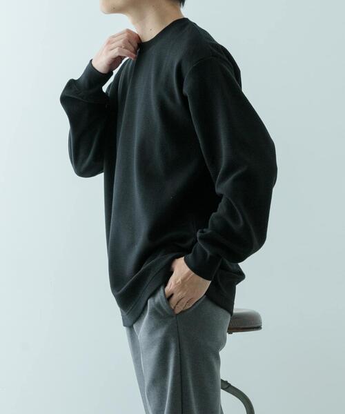 ITEMS URBANRESEARCH(アイテムズ アーバンリサーチ)の「裏起毛 クルーネックワッフルプルオーバー(スウェット・メンズ・ブラック/オフホワイト/グレー・MEDIUM/LARGE)」の20枚目の写真