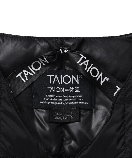 TAION（タイオン）の「【TAION/タイオン】クルーネックボタン インナーダウンジャケット UNISEX/ユニセックス（ダウンジャケット/コート・メンズ・ブラック/チャコールグレー/グレー・M/L/XL/XXL/XXXL(150)）」の7枚目の写真