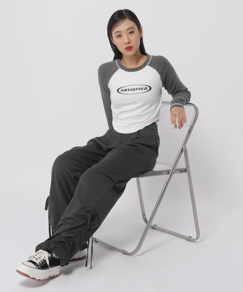 3.3 Field Trip （3.3フィールドトリップ）の「3.3 Field Trip／タックドロストリボンパンツ（カーゴパンツ・レディース・チャコール/ブラック・FREE）」の20枚目の写真