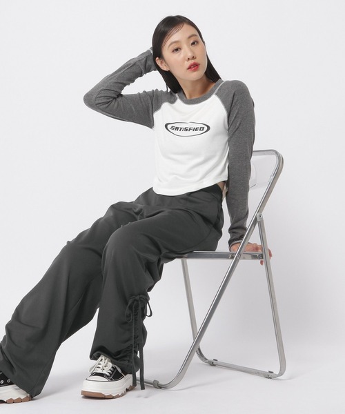 3.3 Field Trip （3.3フィールドトリップ）の「3.3 Field Trip／タックドロストリボンパンツ（カーゴパンツ・レディース・チャコール/ブラック・FREE）」の21枚目の写真