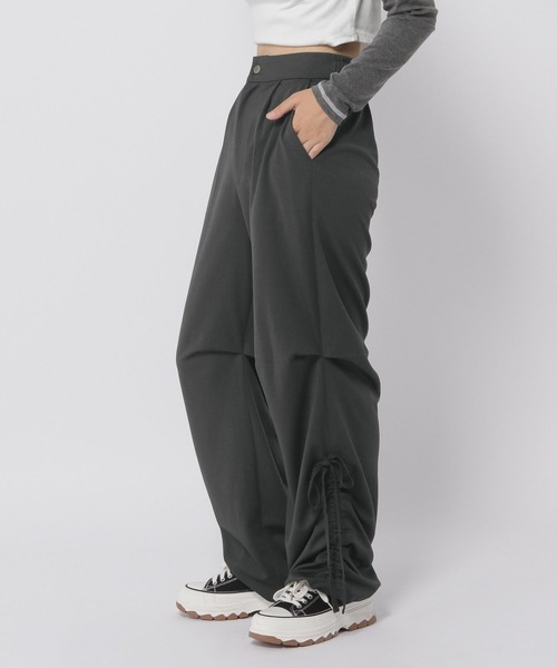 3.3 Field Trip （3.3フィールドトリップ）の「3.3 Field Trip／タックドロストリボンパンツ（カーゴパンツ・レディース・チャコール/ブラック・FREE）」の22枚目の写真