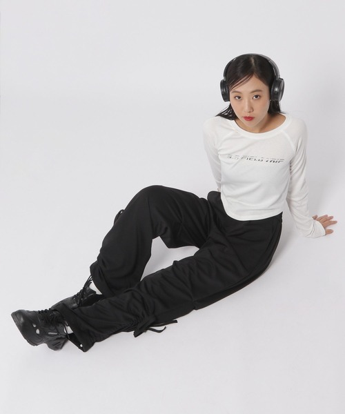 3.3 Field Trip （3.3フィールドトリップ）の「3.3 Field Trip／タックドロストリボンパンツ（カーゴパンツ・レディース・チャコール/ブラック・FREE）」の19枚目の写真