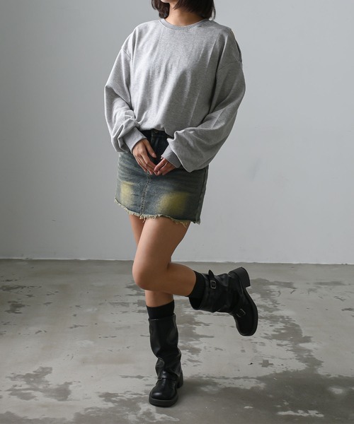 .KOM（ドットコム）の「A'GEM/9 × .kom 『.kom/ドットケーオーエム』オープンショルダートップス（Tシャツ/カットソー・レディース・アイボリー/ブラック/グレー/ベージュ/パープル・FREE）」の16枚目の写真