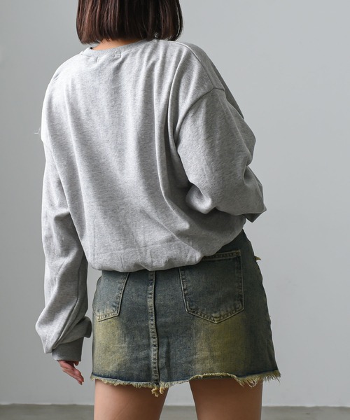 .KOM（ドットコム）の「A'GEM/9 × .kom 『.kom/ドットケーオーエム』オープンショルダートップス（Tシャツ/カットソー・レディース・アイボリー/ブラック/グレー/ベージュ/パープル・FREE）」の18枚目の写真