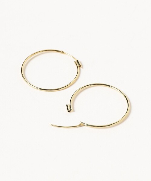 BEAMS BOY（ビームスボーイ）の「ブラス フープ ピアス 小（ピアス（両耳用）・レディース・ゴールド・ONE SIZE）」の2枚目の写真